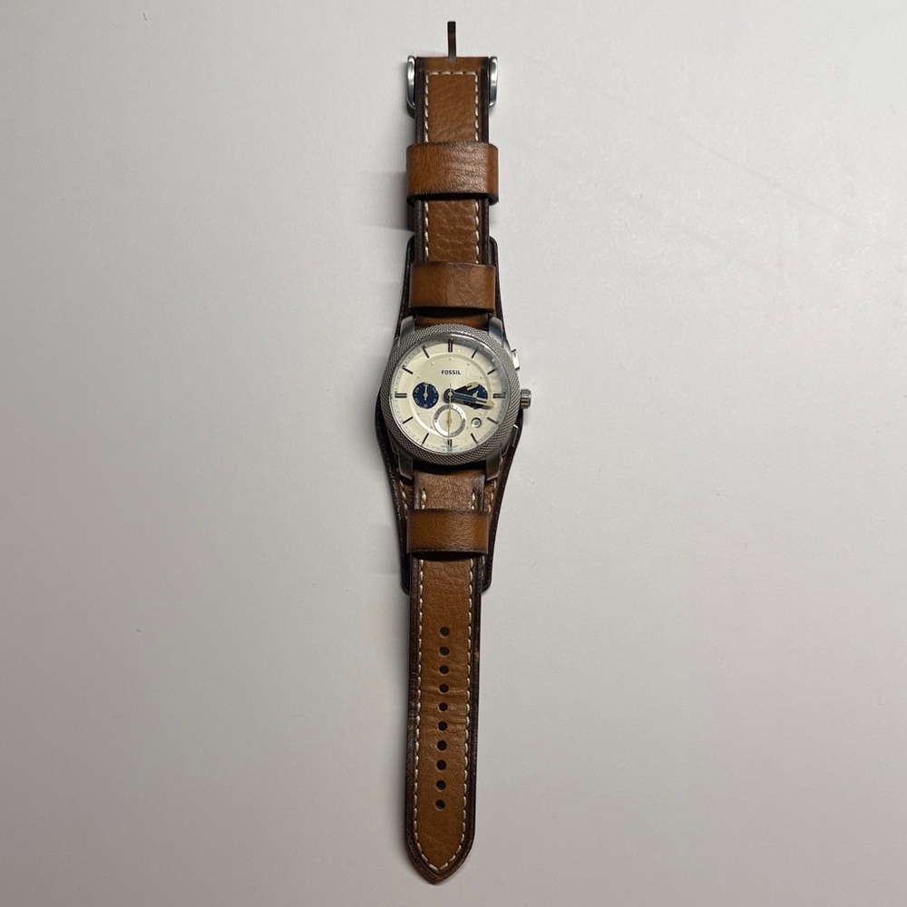 Fossil Men's Machine Leather Watch